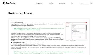 
                            2. Unattended Access - AnyDesk Help Center