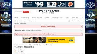
                            12. Unauthorized debit orders | MyBroadband