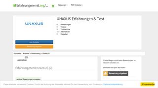 
                            7. UNAXUS Erfahrungen, Tests, Bewertungen und Testberichte 2019