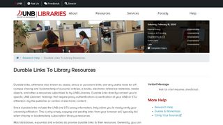 
                            13. UNB Libraries - Durable Links to Library Resources