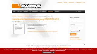 
                            13. Unbedenklichkeitsbescheinigung BARMER GEK