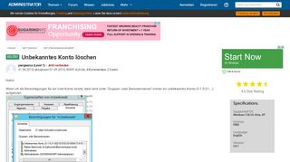 
                            4. Unbekanntes Konto löschen - Administrator