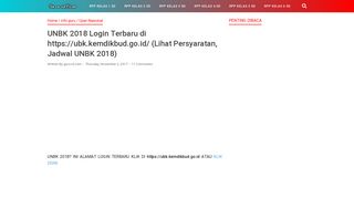 
                            12. UNBK 2018 Login Terbaru di https://ubk.kemdikbud.go.id/ (Lihat ...