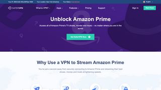 
                            12. Unblock Amazon Prime Anytime & From Everywhere! | SaferVPN