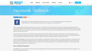 
                            1. Unblock Facebook on any PC or Device. - Smart DNS Proxy