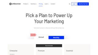 
                            8. Unbounce Preise & Pakete | Landing Pages 30 Tage kostenlos erstellen