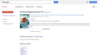 
                            12. Uncanny Magazine Issue 16: May/June 2017 - Google Kitaplar Sonucu