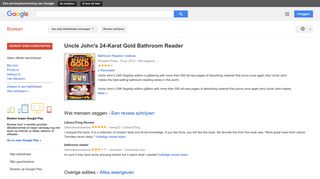 
                            12. Uncle John's 24-Karat Gold Bathroom Reader - Resultaten voor Zoeken naar boeken met Google