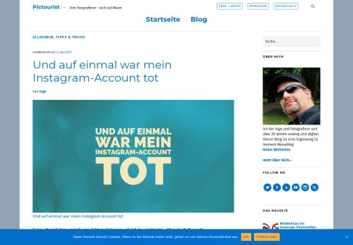 
                            10. Und auf einmal war mein Instagram-Account tot | Pictourist