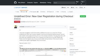 
                            7. Undefined Error: New User Registration during Checkout · ...