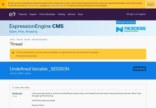 
                            6. Undefined Variable _SESSION | General Discussion | ...