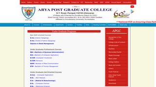 
                            2. Under Graduate - Arya PG College