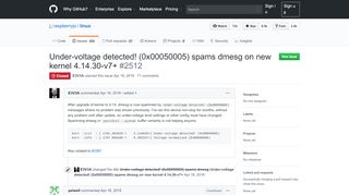 
                            5. Under-voltage detected! (0x00050005) spams dmesg on new kernel ...