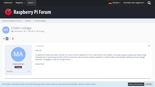 
                            3. Under-voltage - Stromversorgung - Deutsches Raspberry Pi Forum