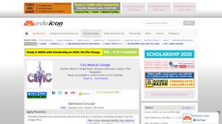 
                            11. Undergraduate admission in MBBS at City Medical ... - EduIcon.com