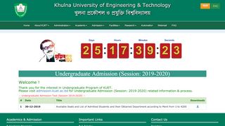 
                            3. Undergraduate Admission - KUET