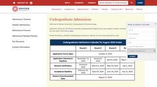 
                            3. Undergraduate Admissions - Ashoka University