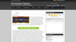 
                            9. Undermaster | Browsergame Magazin