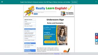 
                            2. Underscore Sign - Rules and Examples - Really Learn English