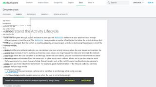 
                            1. Understand the Activity Lifecycle | Android Developers