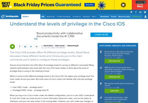 
                            8. Understand the levels of privilege in the Cisco IOS - News, Tips, and ...