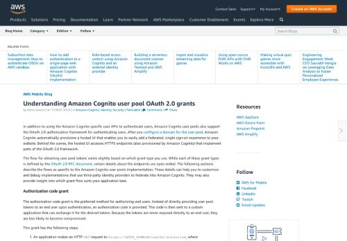 
                            1. Understanding Amazon Cognito user pool OAuth 2.0 grants | AWS ...
