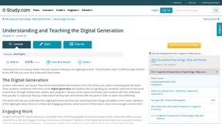 
                            10. Understanding and Teaching the Digital Generation | Study.com