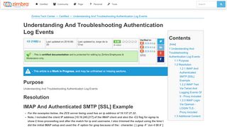 
                            2. Understanding And Troubleshooting Authentication Log ... - Zimbra Wiki