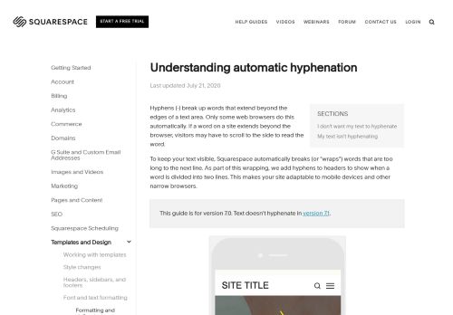
                            10. Understanding automatic hyphenation – Squarespace Help