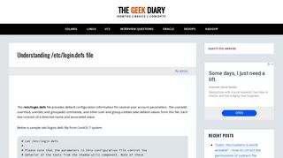 
                            10. Understanding /etc/login.defs file – The Geek Diary