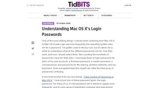 
                            9. Understanding Mac OS X's Login Passwords - TidBITS