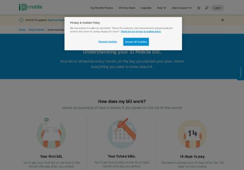 
                            3. Understanding My Bill | Help & Advice | iD Mobile Network