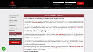 
                            10. Understanding Poker Strategy at Poker Stellar