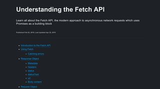 
                            2. Understanding the Fetch API - Flavio Copes