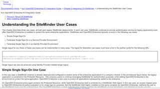 
                            10. Understanding the SiteMinder User Cases (Sun OpenSSO ...