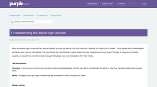 
                            6. Understanding the social login options : Purple Support