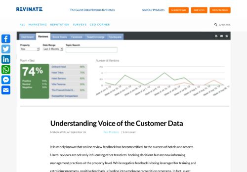 
                            8. Understanding Voice of the Customer Data - Revinate