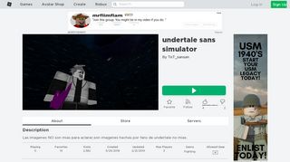 
                            7. undertale sans simulator - Roblox