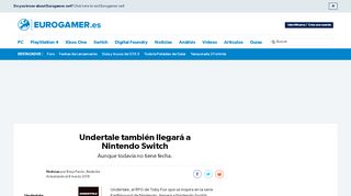 
                            10. Undertale también llegará a Nintendo Switch • Eurogamer.es