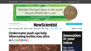 
                            9. Underwater push-ups help hibernating turtles stay alive | New Scientist