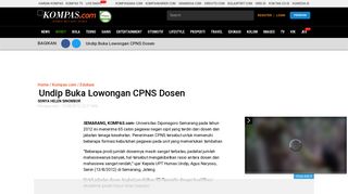 
                            11. Undip Buka Lowongan CPNS Dosen - Kompas.com
