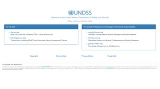 
                            3. UNDSS - United Nations Department of Safety & Security