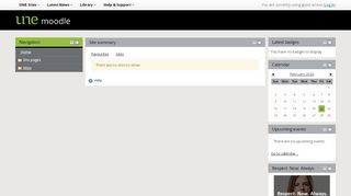 
                            3. UNE Moodle: Dashboard (GUEST)