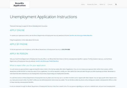 
                            6. Unemployment Application Instructions - Benefits Application