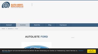 
                            8. Unentgeltliche Autobewertung von Modellen der Marke Ford