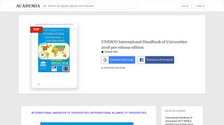 
                            9. UNESCO International Handbook of Universities 2018 pre ...
