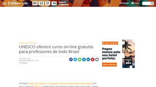
                            3. UNESCO oferece curso on-line gratuito para professores de todo Brasil