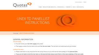 
                            3. UNEX TD Panellist Instructions | Quotas GmbH