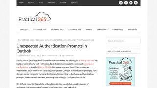 
                            9. Unexpected Authentication Prompts in Outlook - Practical 365