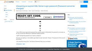 
                            12. Unexpiring an expired SQL Server Login password (Password cannot ...